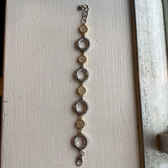 Brighton sun drops silver, gold, and inset crystals‎ round link bracelet - Picture 4 of 6